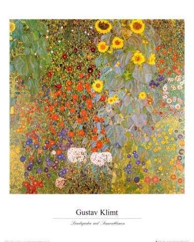 Country Garden with Sunflowers - Gustav Klimt Paintings